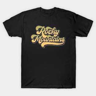 Rocky Mountains Retro Vintage Logo Colorado T-Shirt